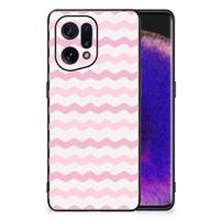 OPPO Find X5 Back Case Waves Roze - thumbnail