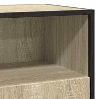 Dressoir 68x35x76 cm bewerkt hout sonoma eikenkleurig - thumbnail