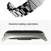Metalen schakelarmband voor Xiaomi Mi Band 3/4/5/6 / 7 - Zwart - thumbnail