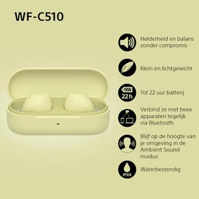 Sony WF-C510 Oordopjes Geel - thumbnail