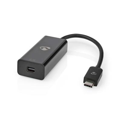 USB-Adapter | USB 3.2 Gen 1 | USB-C Male | Mini DisplayPort Female | 0.2 m | Rond | Vernikkeld | PVC | Zwart