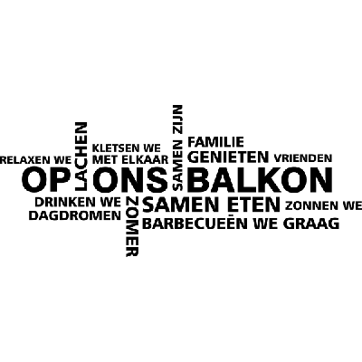 Op ons balkon - Muursticker