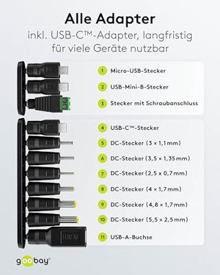 Goobay Netvoeding 2250mA 27W gestabiliseerd - 7795516 Goobay Netvoeding 2250mA 27W gestabiliseerd - 7795516