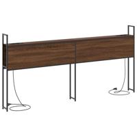 Opberghoofdbord bruin eikenkleur 200 cm Bewerkt hout - thumbnail