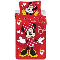 Disney Minnie Mouse Dekbedovertrek hearts - 140 x 200 cm - Katoen rood - thumbnail