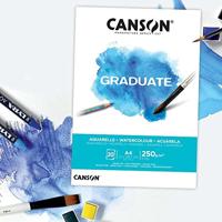 Aquarelpapier Canson Graduate Watercolour 20vel 250gr A5 natuurlijk wit - thumbnail