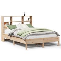 Bed met boekenkast zonder matras massief grenenhout 140x190 cm - thumbnail