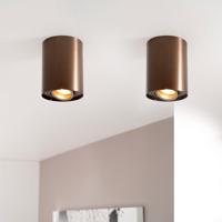 Solis bronzo by LUSENZ - Cilindervormige opbouwspot met enkel lichtaccent en een geborstelde bronzen coating - thumbnail