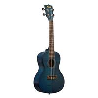 Kala Exotic Mahogany Blue concert ukelele met gigbag - thumbnail