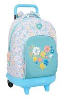 Schoolrugzak met Wielen Moos Fiori Multicolour 33 x 45 x 22 cm - thumbnail