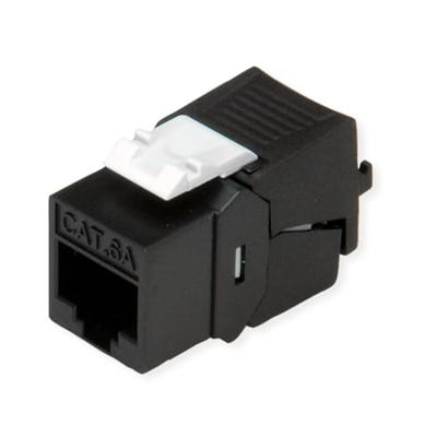 ROLINE Cat.6A (Klasse EA) Keystone, niet afgeschermd, zonder gereedschap, compact, zwart ROLINE Cat.6A (Klasse EA) Keystone, niet afgeschermd, zonder gereedschap, compact, zwart