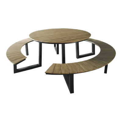 Picknicktafel Arezzo aluminium rond