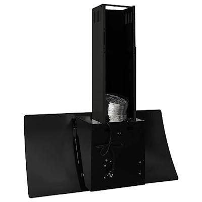 VidaXL Wandafzuigkap 90 cm staal en gehard glas zwart