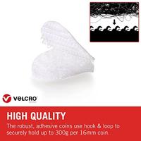 VELCRO® VEL-EC60227 Klittenband punten Om vast te plakken Haak- en lusdeel (Ø) 16 mm Wit 16 paar - thumbnail