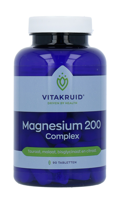 Vitakruid Magnesium 200 Complex Tauraat Malaat Bisglycinaat 90 Tabletten - thumbnail