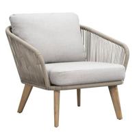 Loungestoel Nant - wicker/acacia taupe - 87x79x67 cm - Leen Bakker - thumbnail