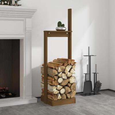 VidaXL Houtblokhouder 33,5x30x110 cm massief grenenhout honingbruin