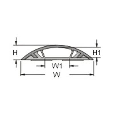 TRU COMPONENTS Kabelbrug 1592914 PVC Bruin Aantal kanalen: 1 1000 mm Inhoud: 1 stuk(s)