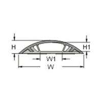TRU COMPONENTS Kabelbrug 1592914 PVC Bruin Aantal kanalen: 1 1000 mm Inhoud: 1 stuk(s) - thumbnail