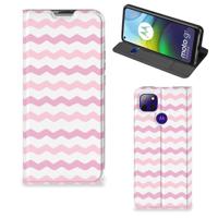 Motorola Moto G9 Power | Hoesje met Magneet | Waves Roze - thumbnail