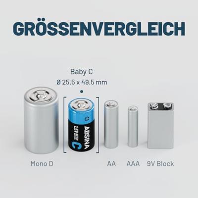 Absina C batterij (baby) Alkaline 6000 mAh 9 V 6 stuk(s)