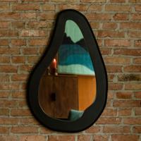 Dutchbone Spiegel 'Aren' Mangohout, 92 x 61cm - thumbnail