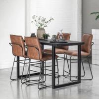 DTP Home Bartafel 'Beam' Teakhout, 150 x 80cm, kleur Zwart - thumbnail