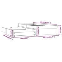 Bedframe met lades wit 75x190 cm - thumbnail