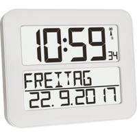 TFA Dostmann 60.4512.02 Wandklok Zendergestuurd 25.8 cm x 21.2 cm x 3 cm Wit, Zwart Groot display - thumbnail