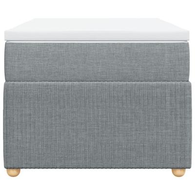 Boxspring met matras stof lichtgrijs 90x190 cm