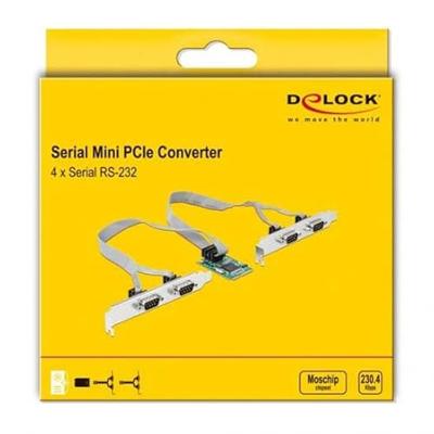 Delock 95243 Mini PCIe-kaart > 4 x seriële RS-232