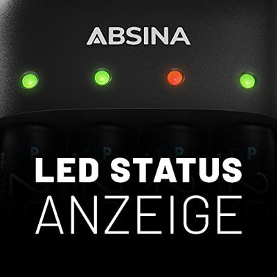 Absina X4 Batterijlader NiMH, NiCd AAA (potlood), AA (penlite), 9 V (blok)