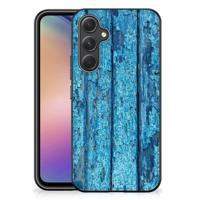 Samsung Galaxy A54 Houten Print Telefoonhoesje Wood Blue - thumbnail