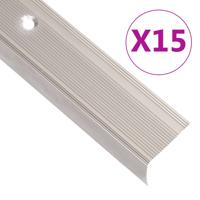 VidaXL Trapneuzen l-vormig 15 st 100 cm aluminium champagnekleurig - thumbnail