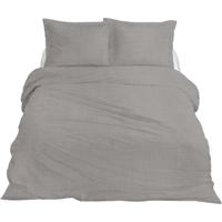 Ten Cate Linnen Lits-Jumeaux Dekbedovertrek 240x220/220 cm Lichtgrijs - thumbnail