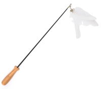 Nobleza Kattenhengel - Uitschuifbaar - Witte veren - thumbnail