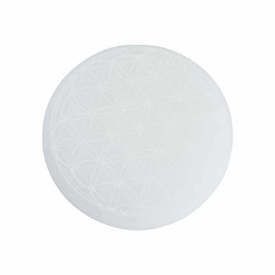Edelsteen Seleniet Oplaad Plaat Flower of Life 10 cm