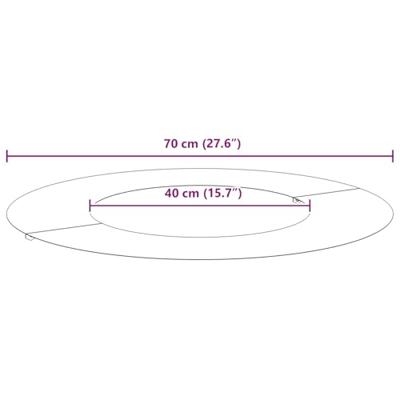 VidaXL Geschikt voor platte boomring bruin ø40 / 70 cm cortenstaal