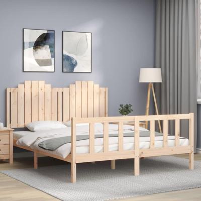 Bedframe zonder matras massief grenenhout 160x200 cm