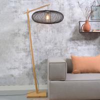 GOOD&MOJO Vloerlamp 'Cango' Bamboe, 176cm, kleur Zwart/Naturel - thumbnail