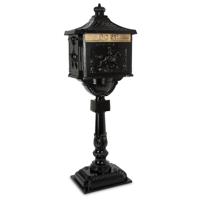 Vrijstaande Klassieke Brievenbus Zwart - thumbnail