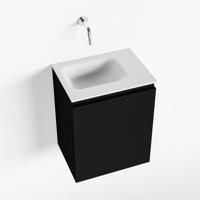 MONDIAZ OLAN 40cm toiletmeubel urban. LEX wastafel talc links geen kraangat - thumbnail