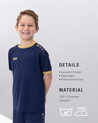 JAKO 4224K Shirt Iconic Km Kids - Navy/Marine/Goud - 140