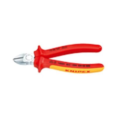 Knipex Zijsnijtang verchroomd ge‹soleerd met meer-componentengrepen, VDE-getest 160 mm - 7006160 Knipex Zijsnijtang verchroomd ge‹soleerd met meer-componentengrepen, VDE-getest 160 mm - 7006160