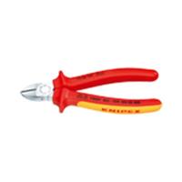 Knipex Zijsnijtang verchroomd ge‹soleerd met meer-componentengrepen, VDE-getest 160 mm - 7006160 - thumbnail