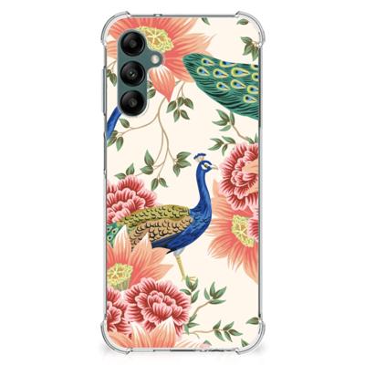 Case Anti-shock voor Samsung Galaxy A14 5G/4G Pink Peacock Case Anti-shock voor Samsung Galaxy A14 5G/4G Pink Peacock