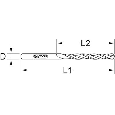KS Tools 3301053 HSS-R Metaal-spiraalboorset 5.3 mm 10 stuk(s)