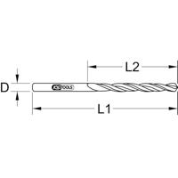 KS Tools 3301053 HSS-R Metaal-spiraalboorset 5.3 mm 10 stuk(s) - thumbnail