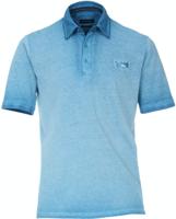 Casa Moda Poloshirt Blauw Faded Pique - thumbnail