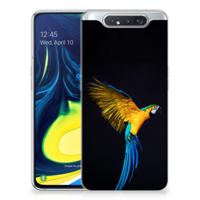 Samsung Galaxy A80 TPU Hoesje Papegaai - thumbnail